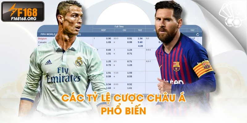 Các tỷ lệ cược châu Á phổ biến