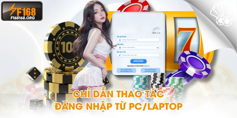 Chỉ dẫn thao tác đăng nhập từ PC/laptop